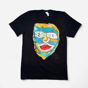 Colorful Face "For the Love or Art" Graphic Print T-Shirt (Size Small)